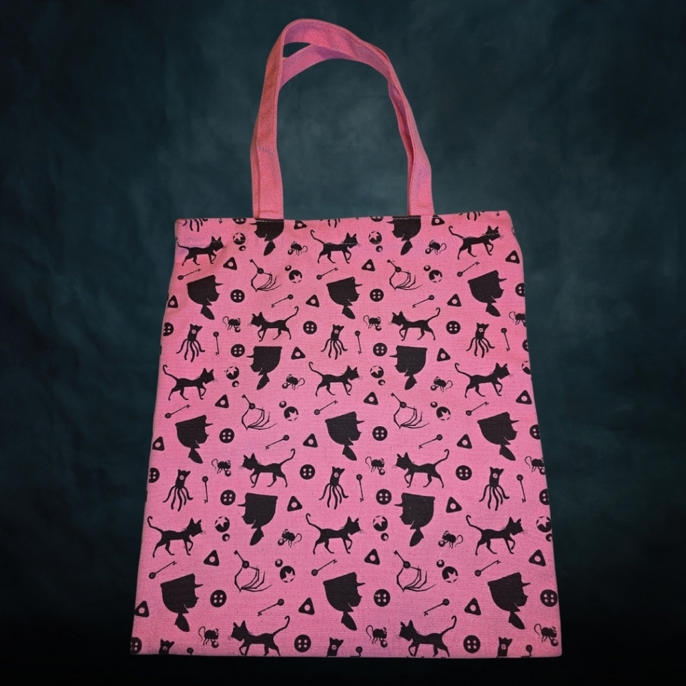 Coraline‎ Silouette Tote Bag- Pink & Black - Picture 3 of 5